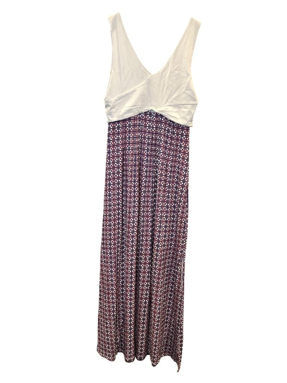 Anthropologie Maeve Women's Size M Geometric Print Sleeveless V-neck Maxi Dress